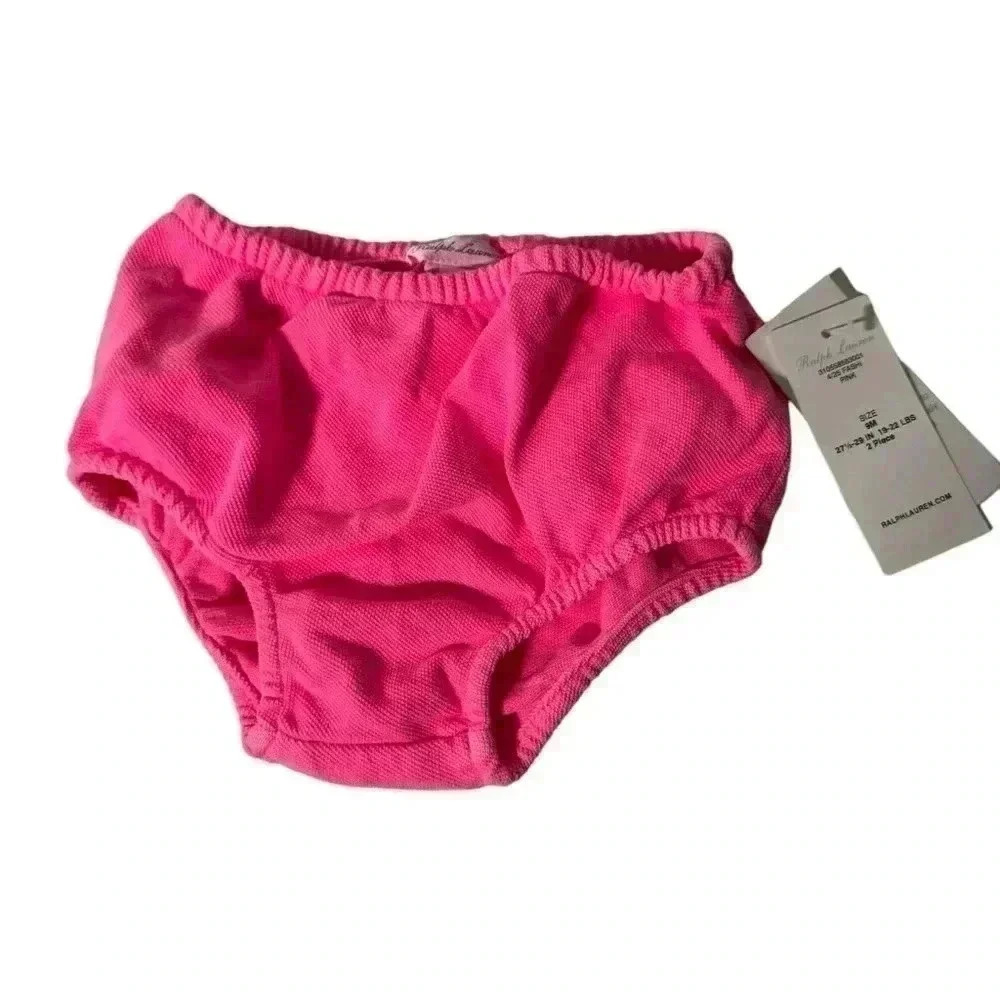 NWT Ralph Lauren Diaper Cover  in Pink 9M